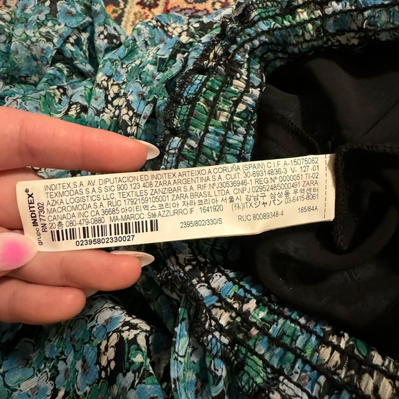 Zara Sheer Mini Dress Plunging Neck V Long Sleeve Tiered Ruffle Women’s Small - Picture 8 of 10